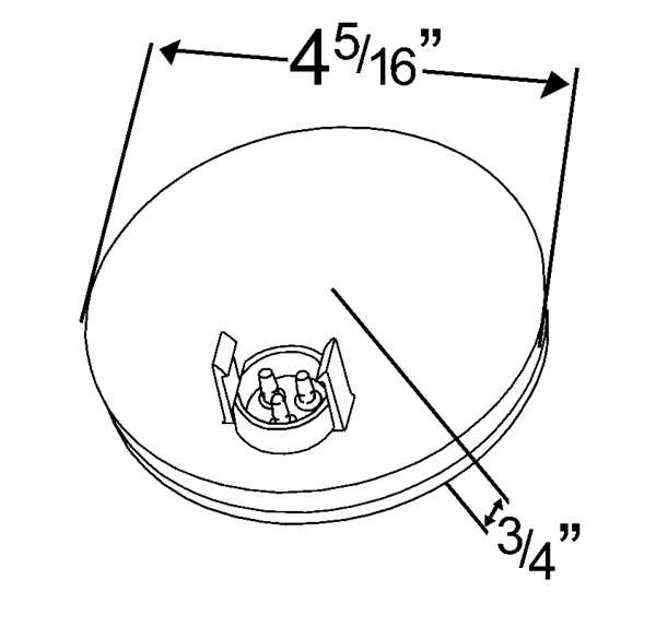 Grote product drawing - 4" LED Rear Turn Light