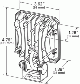 e90 Grote product drawing - LED Work Light, Near Flood, Hardwired, 24V thumbnail