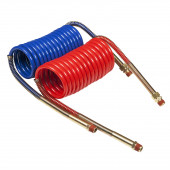 Coiled Air Hose with Brass Handles thumbnail