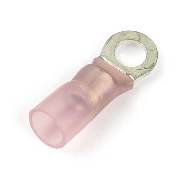 Heat Shrinkable Ring Terminals, 8 Gauge, 10 Stud Size, 10pk