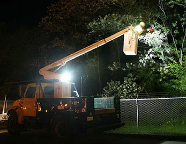 Grote LED lights on bucket truck Grote LED lights on bucket truck