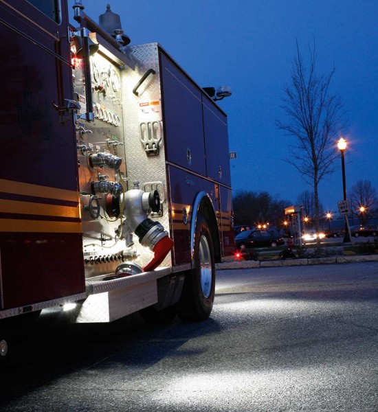 Grote LED lights on side of fire truck Grote LED lights on side of fire truck