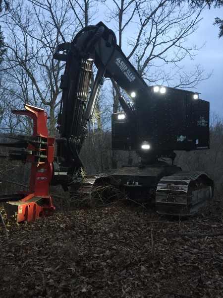 tree logger working at night with grote led lights tree logger working at night with grote led lights