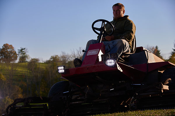 Grote Trilliant LED Lights on Lawn Mower Grote Trilliant LED Lights on Lawn Mower